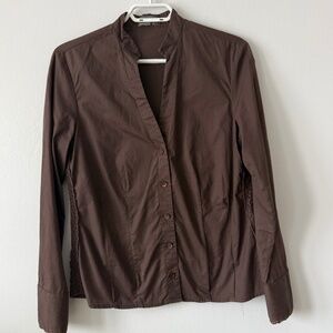 Mexx Y2K Brown Office Shirt